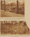 873043 Collage van 2 foto's betreffende de 'Tuin van Kol' (Julianapark) aan de Amsterdamsestraatweg te Zuilen, met ...